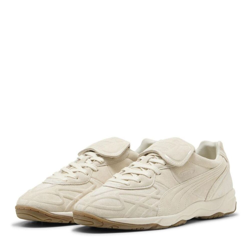 Puma Mens King Suede Round Toe Shoes / Alpine White